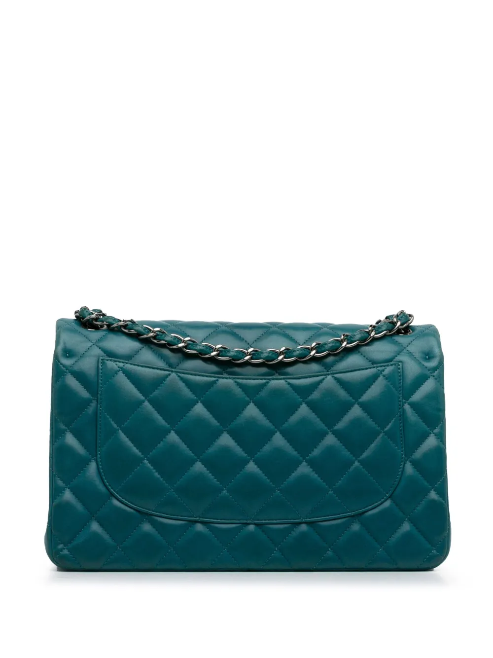CHANEL Pre-Owned 2011-2012 Jumbo Classic Lambskin Double Flap shoulder bag - Blauw