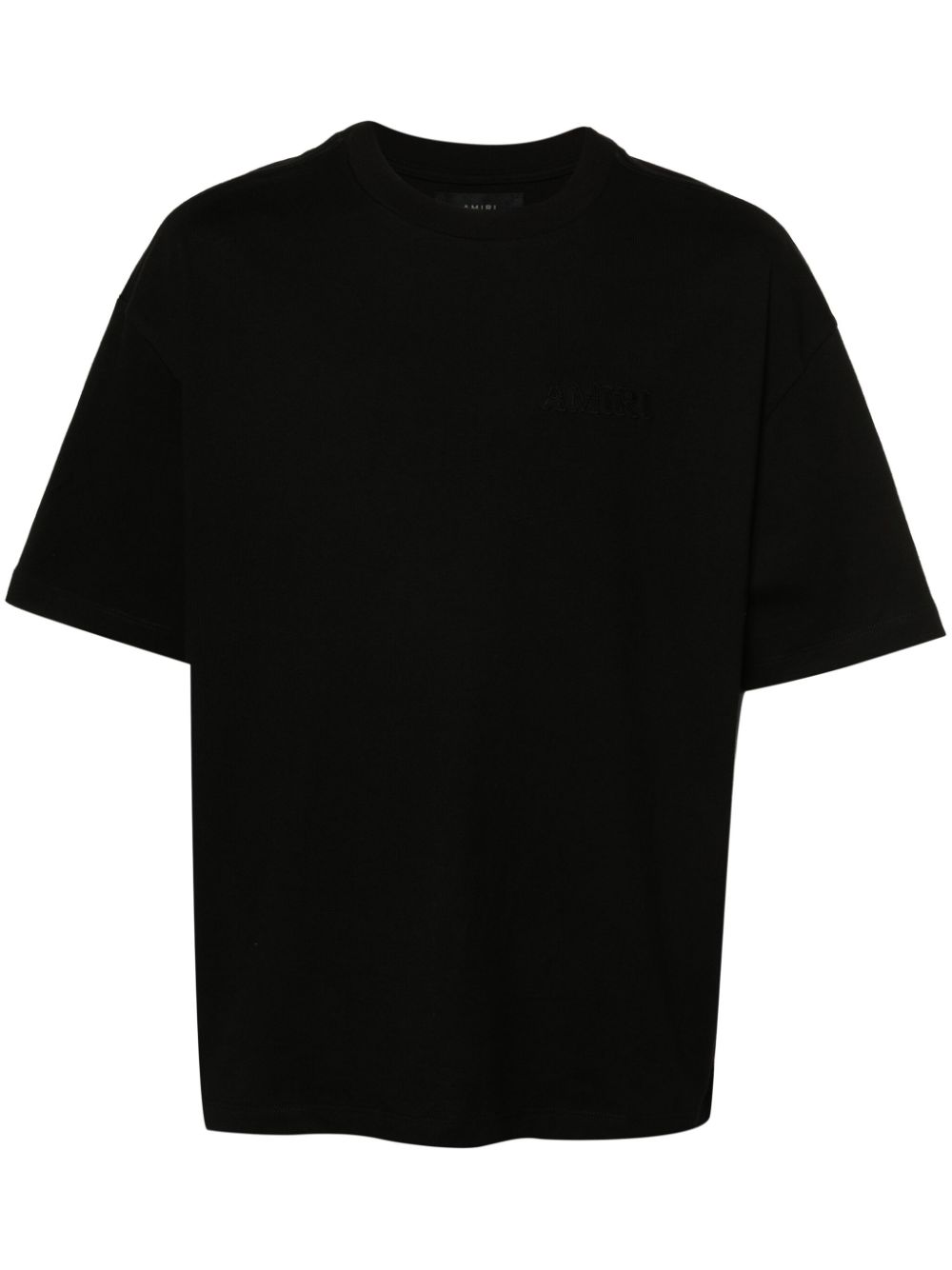Amiri Logo-embroidered Cotton T-shirt In Black
