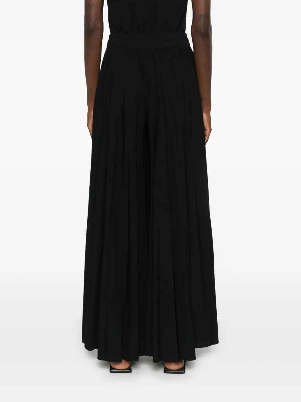 Max Mara Leisure Arizia broek met wijde pijpen Zwart