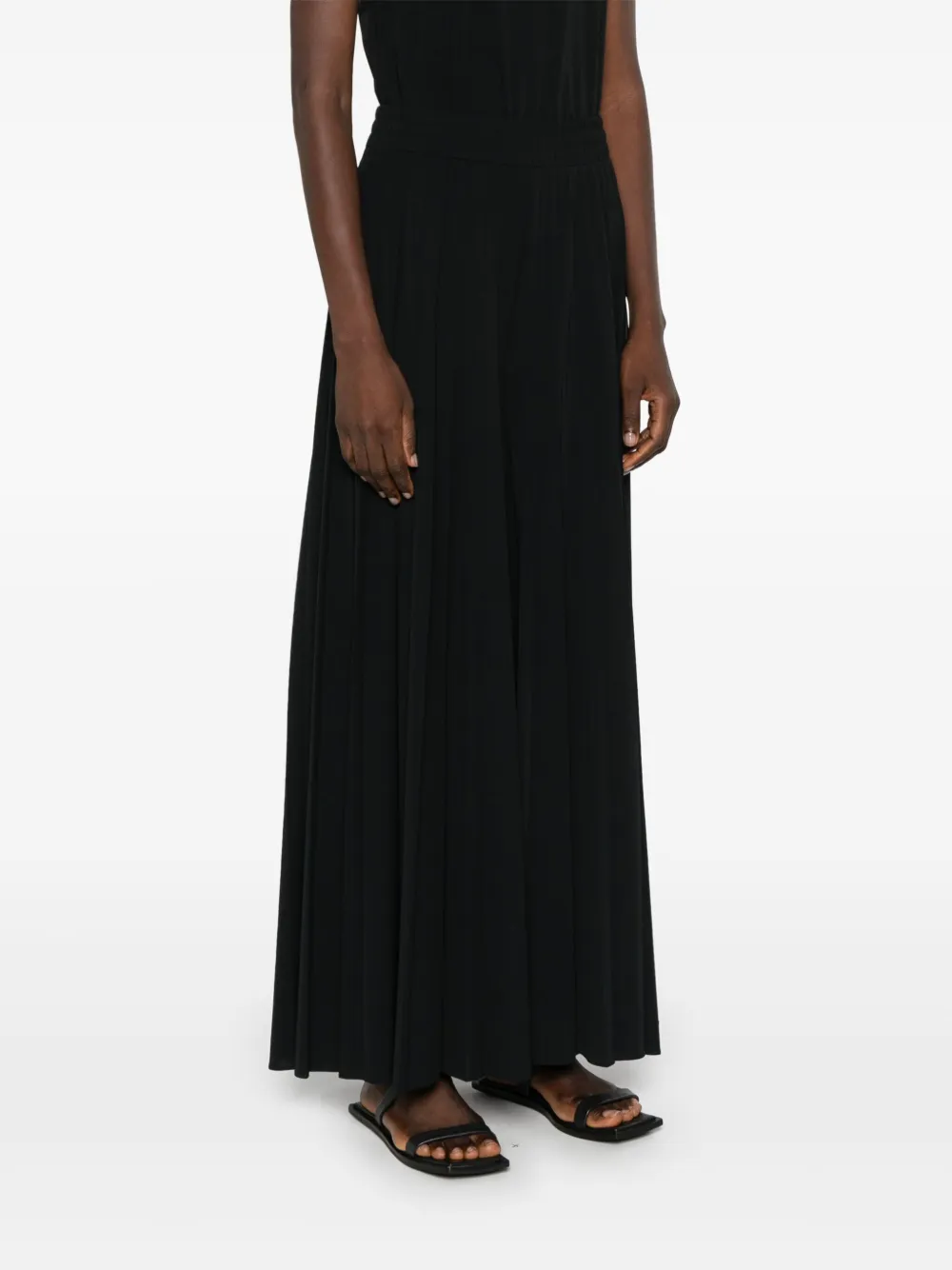 Max Mara Leisure Arizia broek met wijde pijpen Zwart