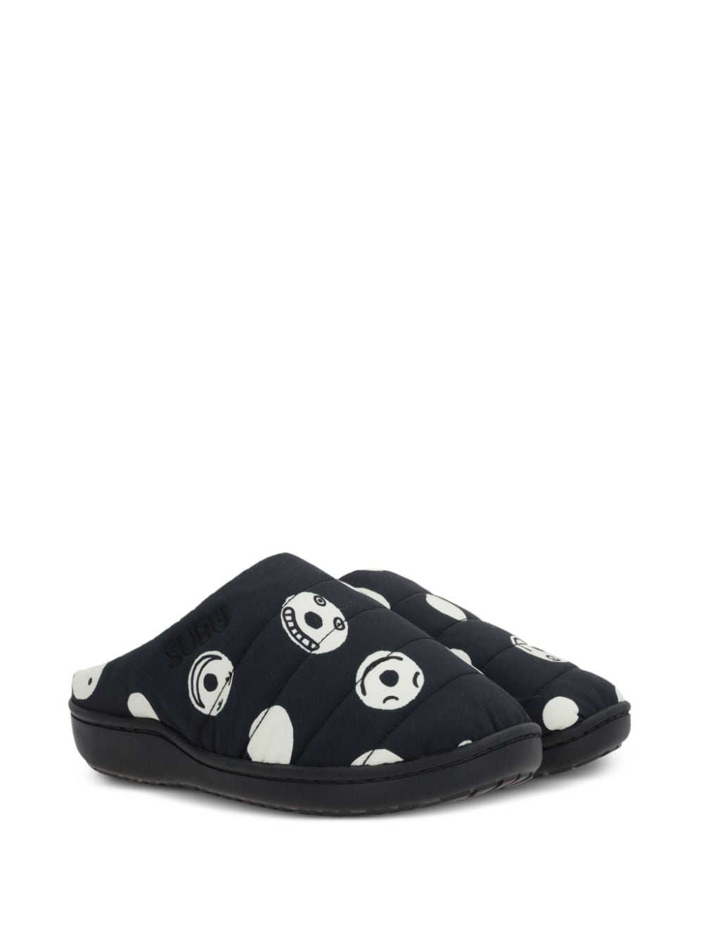 10 CORSO COMO x Subu smile-print quilted slippers - Zwart