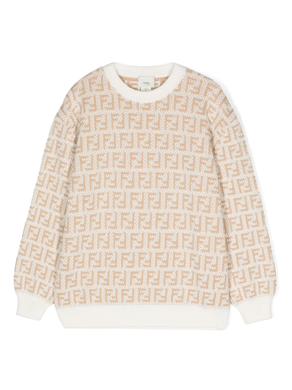 Fendi Kids Trui met logo Bruin