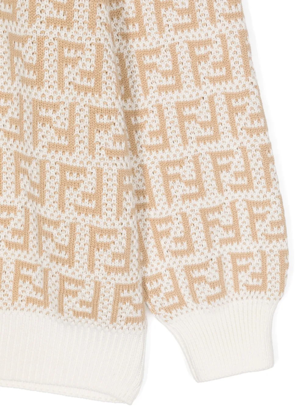 Fendi Kids Trui met logo Bruin