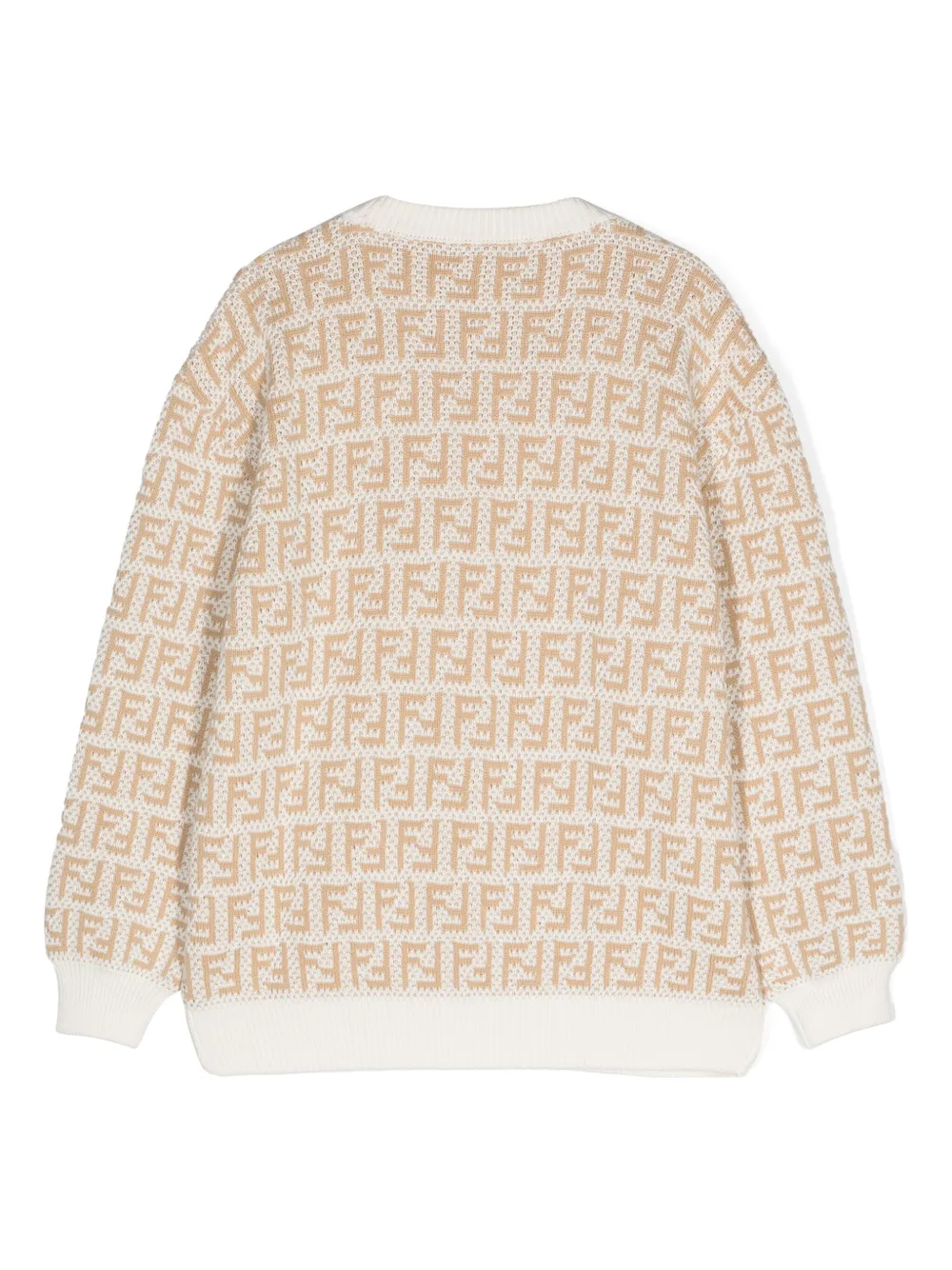 Fendi Kids Trui met logo Bruin