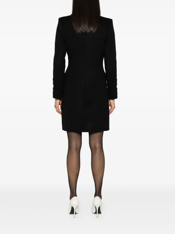【送料&関税込】Balmain Coat Wool and cashmere coat brown brown - Women | BALMAIN