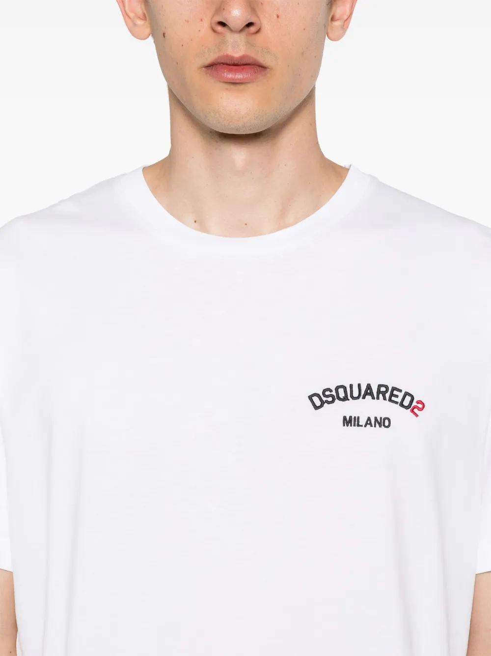DSQUARED2 T-shirt met geborduurd logo Wit