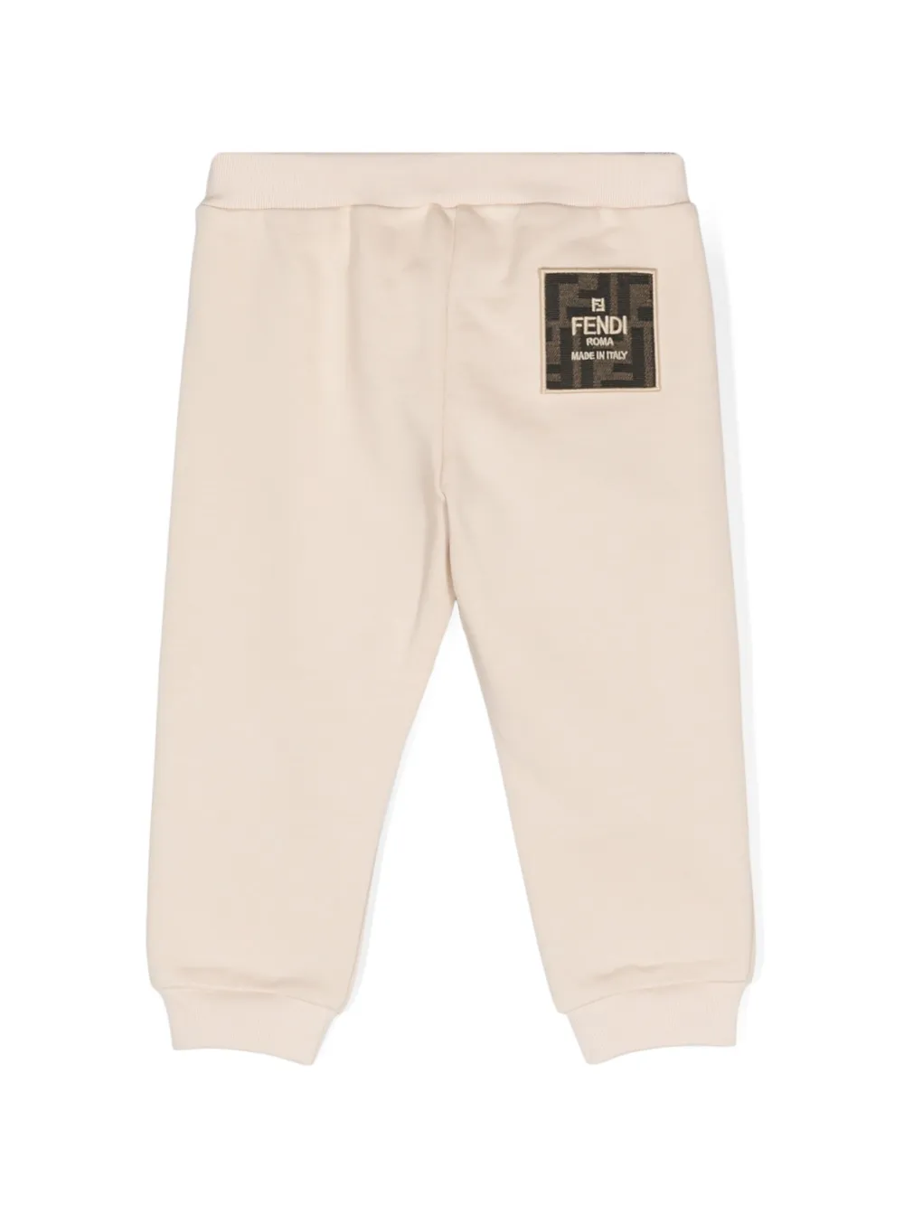 Fendi Kids Trainingsbroek met logo-applicatie Beige