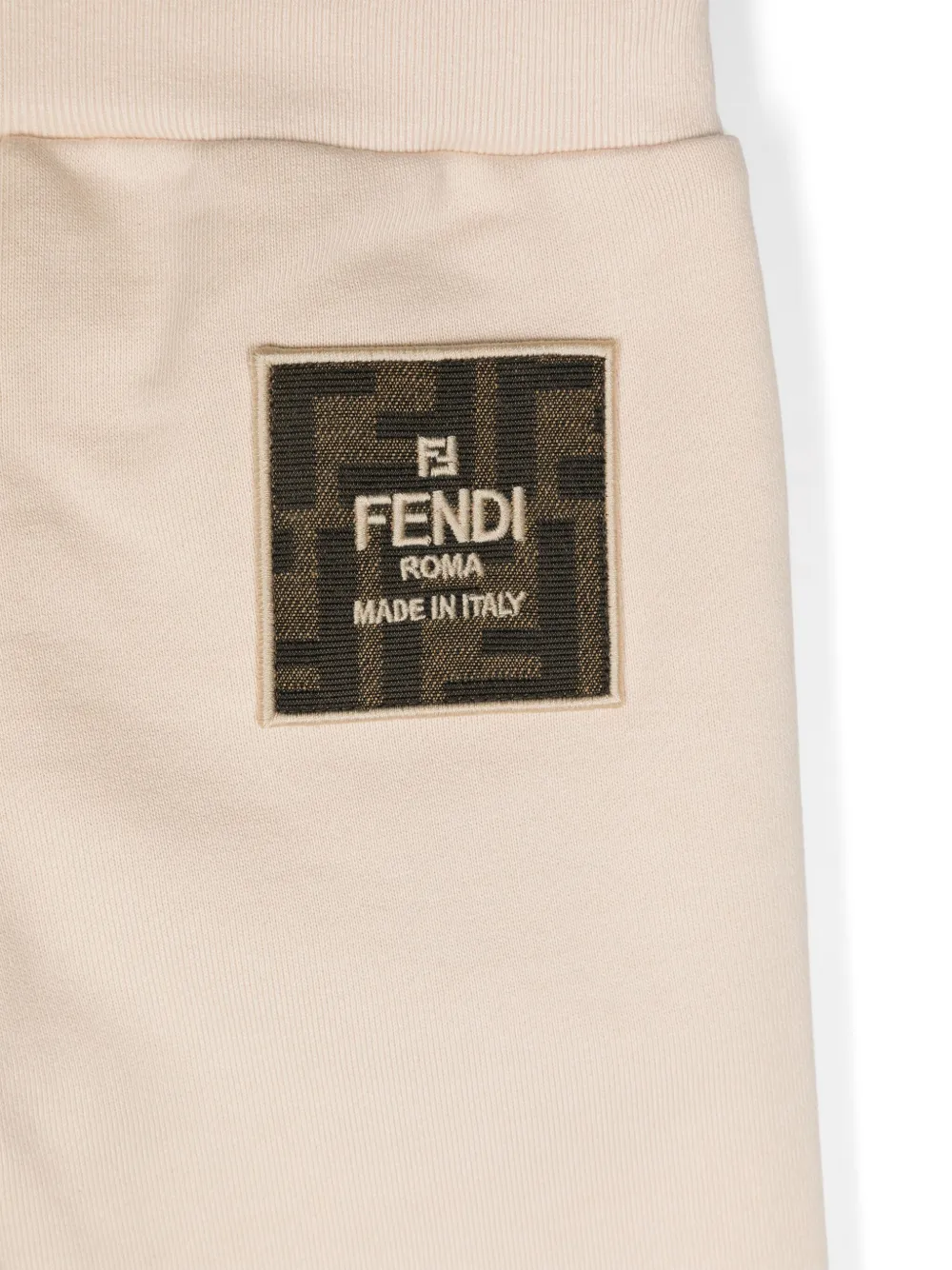 Fendi Kids Trainingsbroek met logo-applicatie Beige