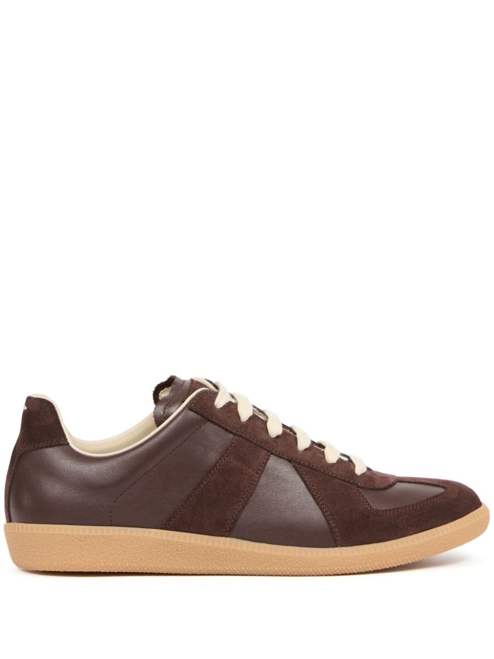 Maison Margiela Replica Panelled Sneakers In Brown