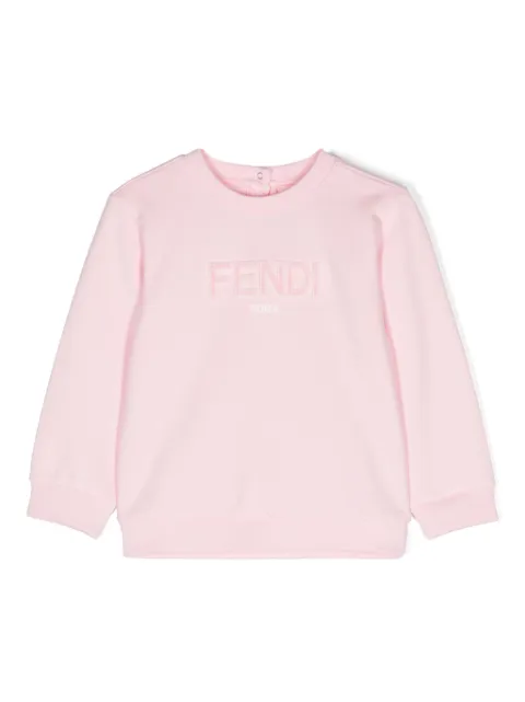 Fendi Kids chenille-logo sweatshirt