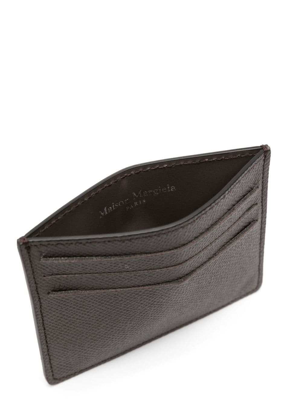 Shop Maison Margiela Four-stitch Cardholder In Grey