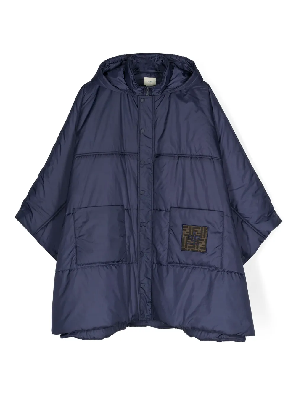 Fendi Kids Gestepptes Cape - Blau