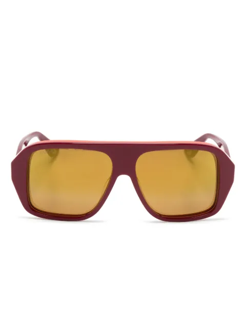 Gucci Eyewear lentes de sol con armazón oversize y logo grabado