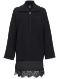 PINKO lace-detail zip-up dress - Black