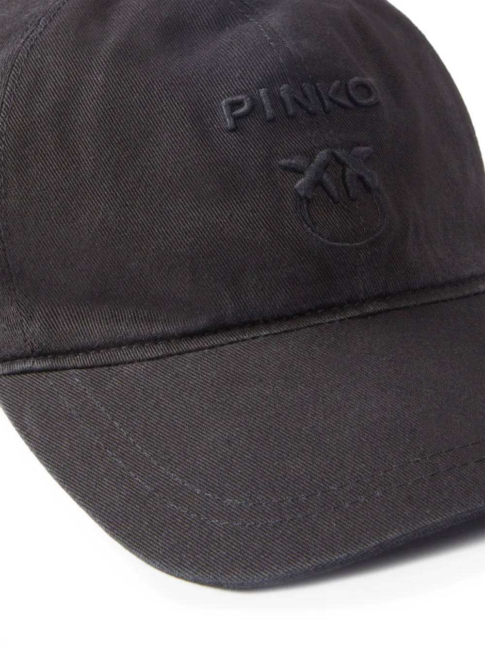 Shop Pinko Logo-embroidered Cap In Black