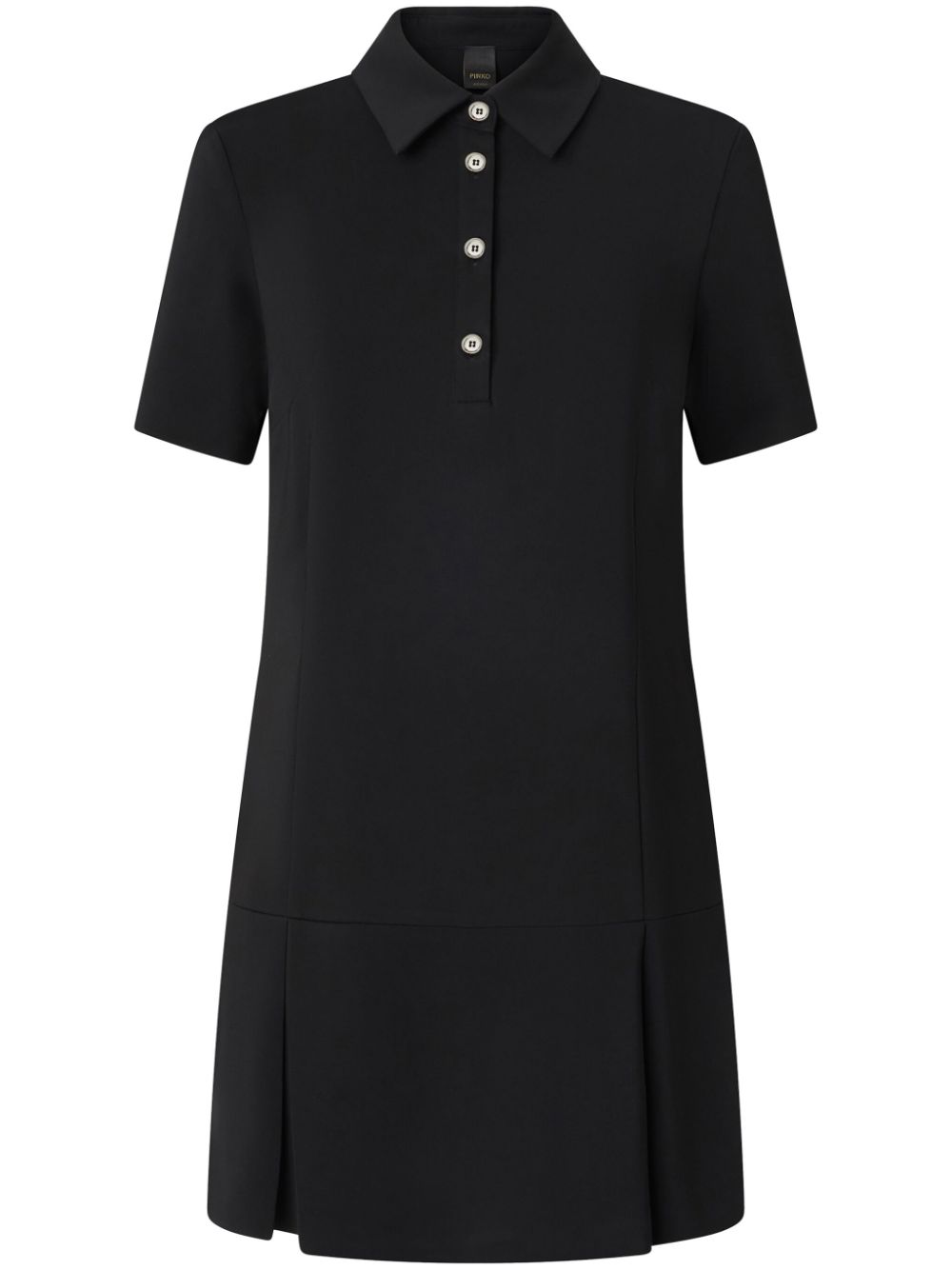 polo-collar cady mini dress