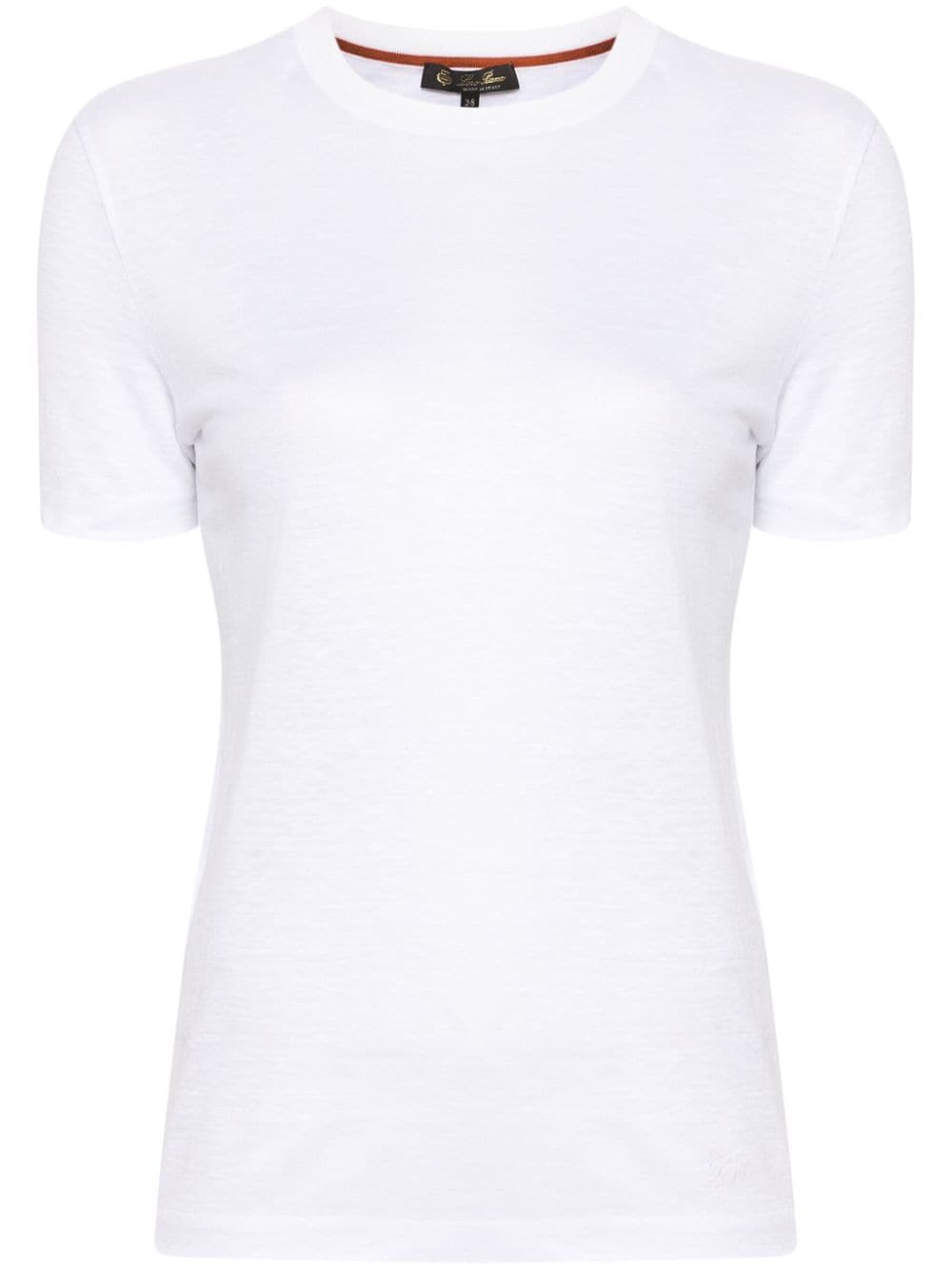 Loro Piana Gargano Linen T-shirt In White