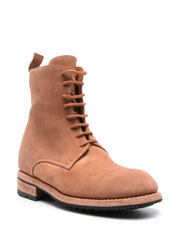 Guidi Leather lace-up Combat Boots | Neutrals | FARFETCH