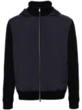 Herno knitted-panels hooded jacket - Blue