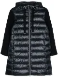 Herno knit-sleeves padded coat - Blue