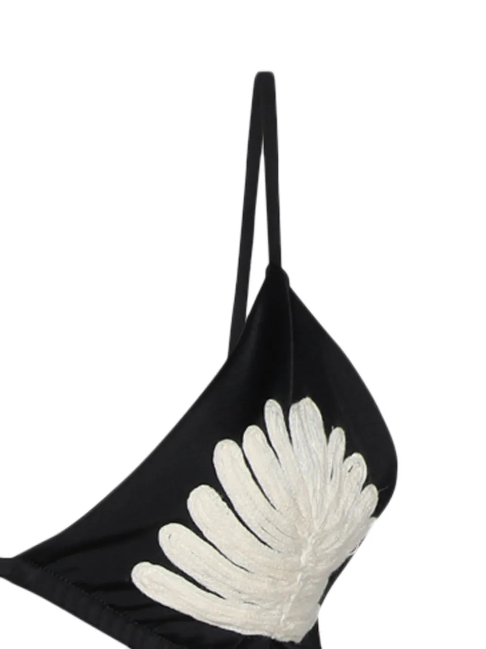 Johanna Ortiz Visionary Arts Embroidered-motif Bikini Top In Black