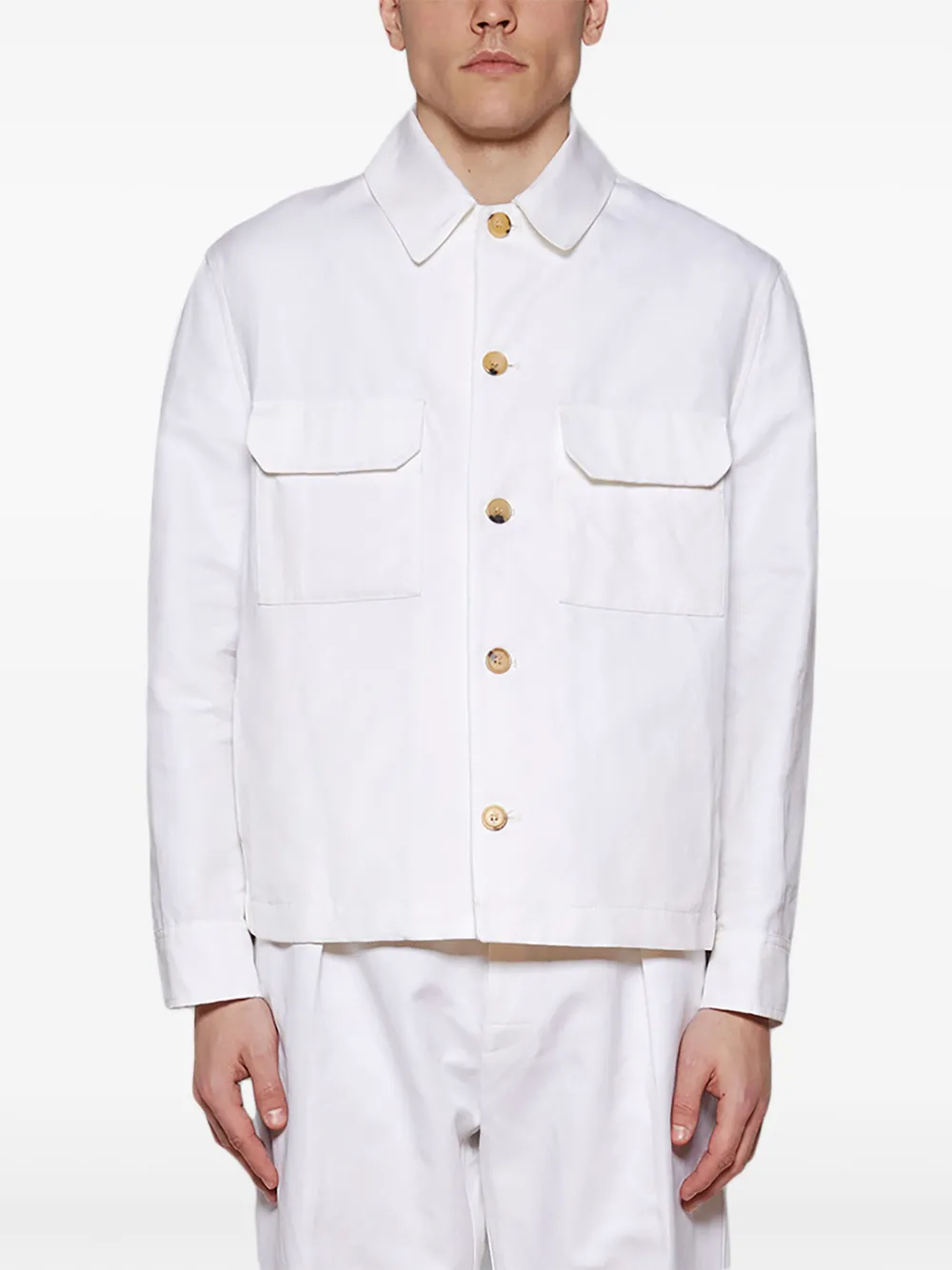 Loro Piana Daito katoenen shirtjack Wit
