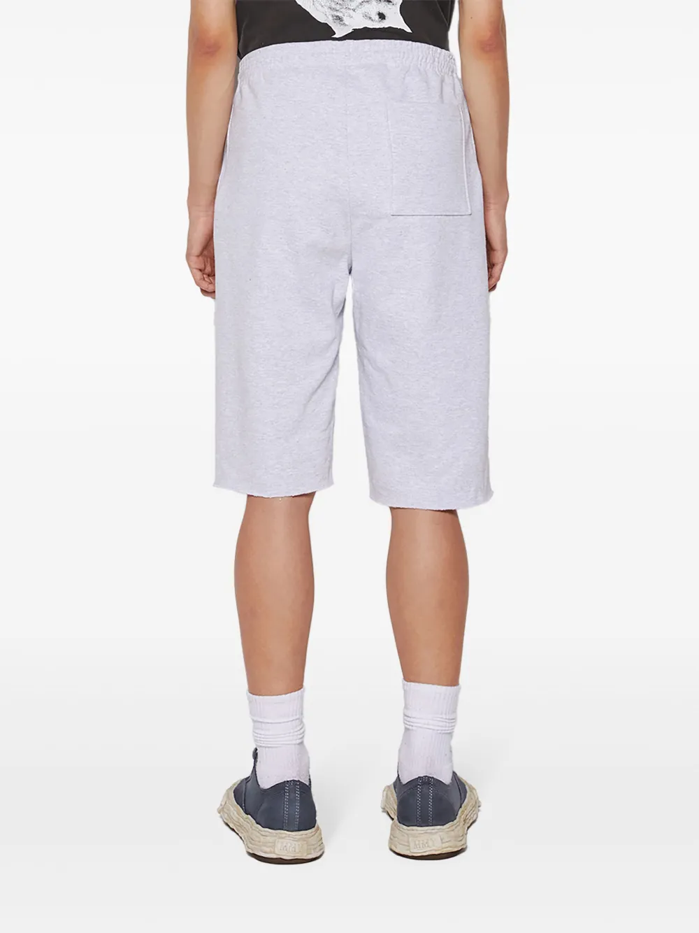 Saintwoods Logo-print Cotton Track Shorts In White