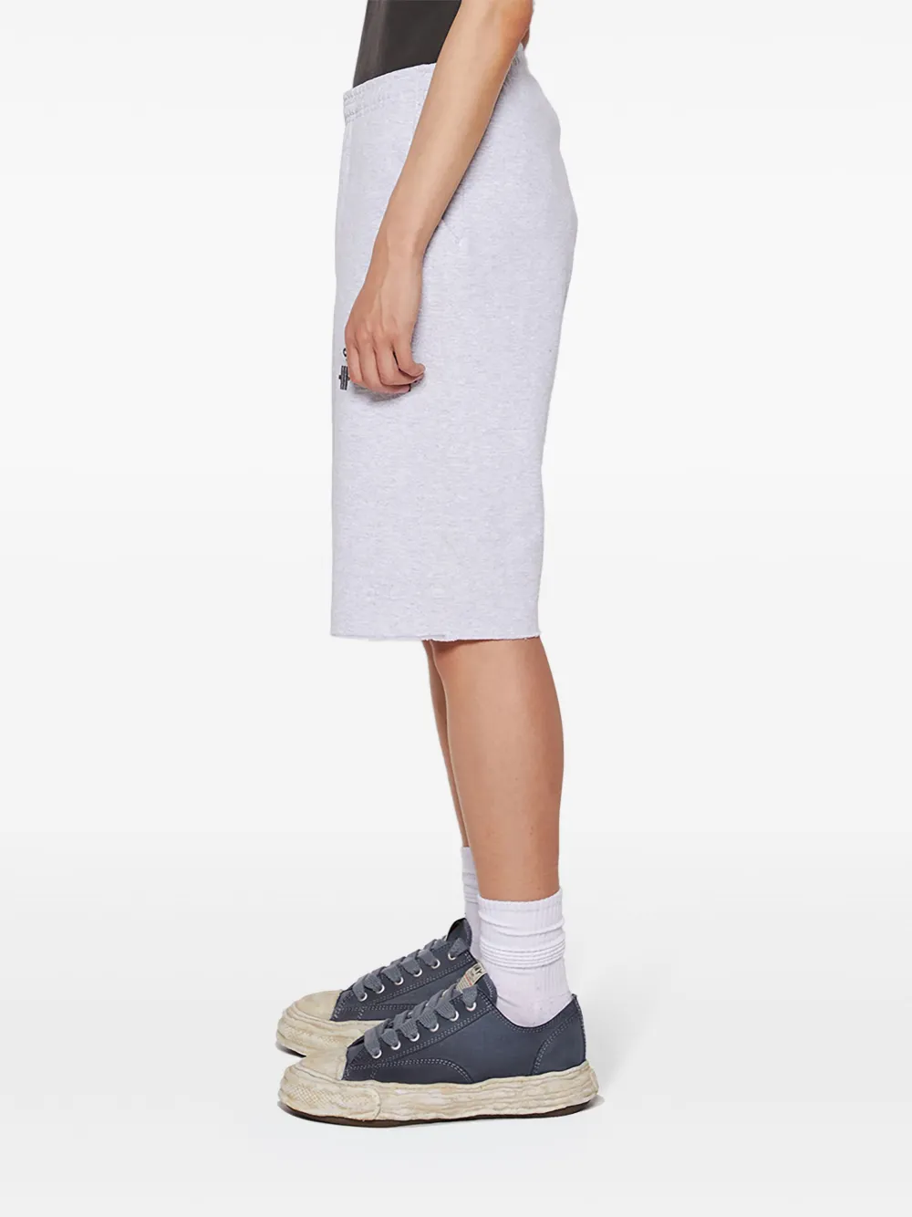Saintwoods Logo-print Cotton Track Shorts In White