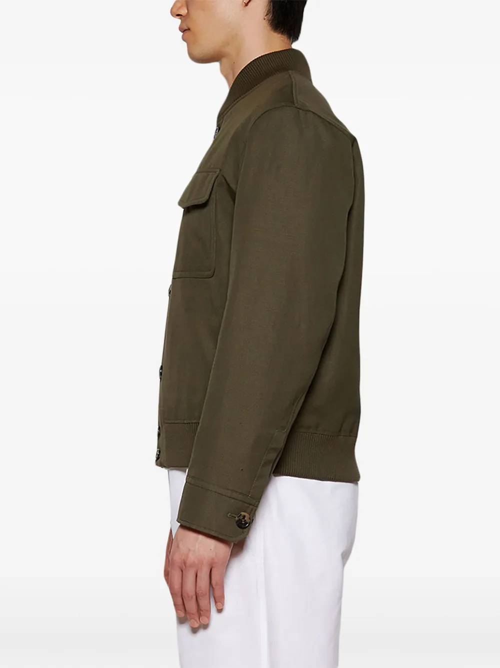 Loro Piana Kiku katoenen shirtjack Groen