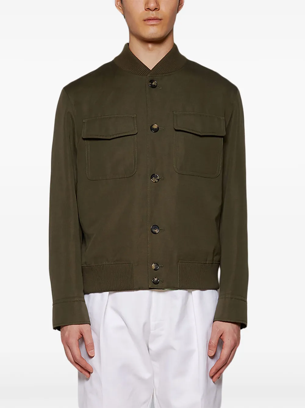 Loro Piana Kiku katoenen shirtjack Groen