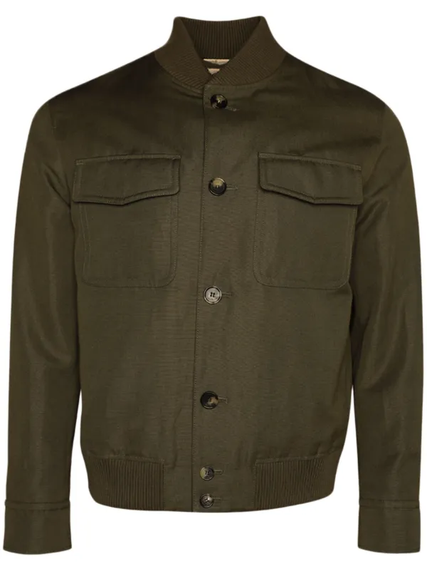 Loro Piana Kiku Cotton Shirt Jacket in Green