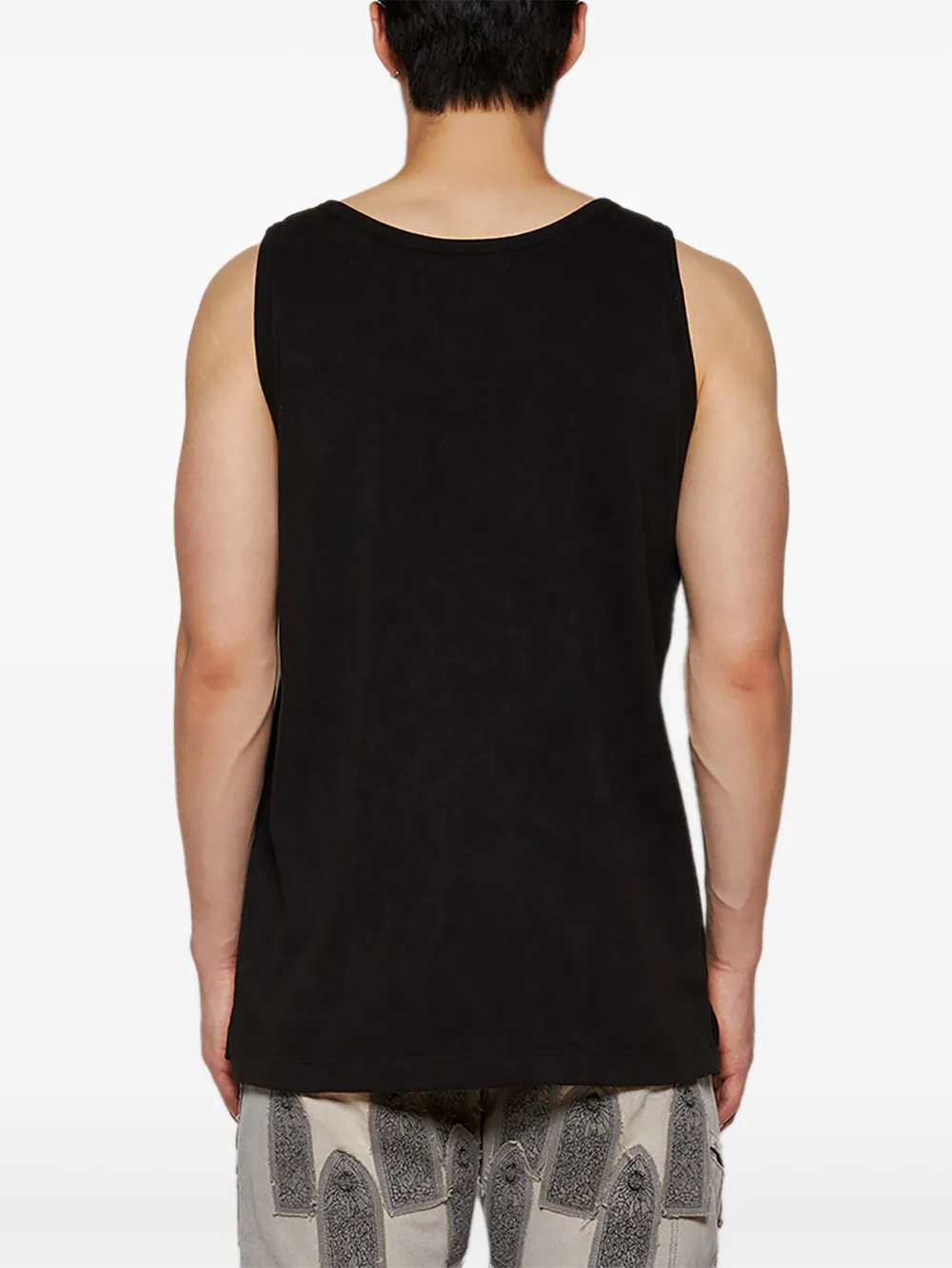 Maison MIHARA YASUHIRO Tanktop met logopatch Zwart