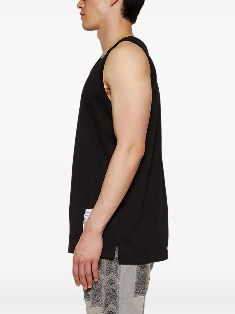 Maison MIHARA YASUHIRO Tanktop met logopatch Zwart