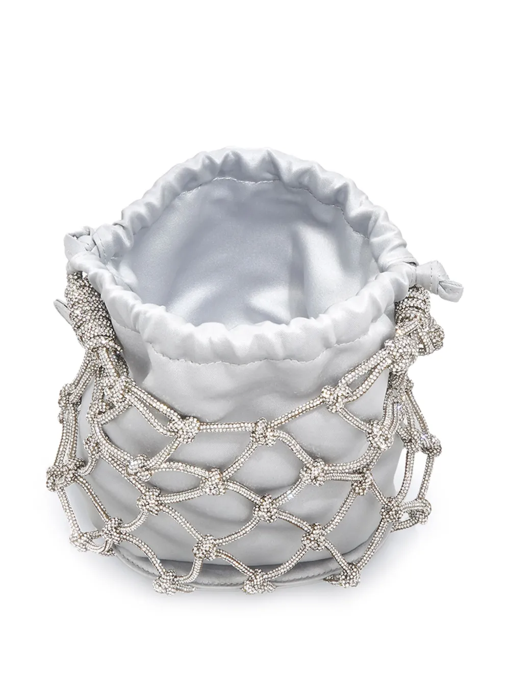 Judith Leiber Sparkle Net Clutch In Neutrals