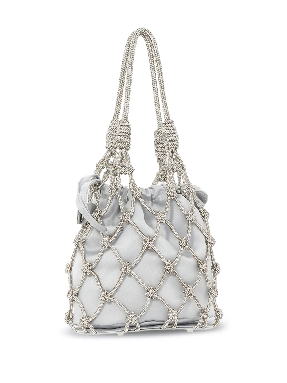 Judith Leiber Sparkle Net Clutch In Neutrals