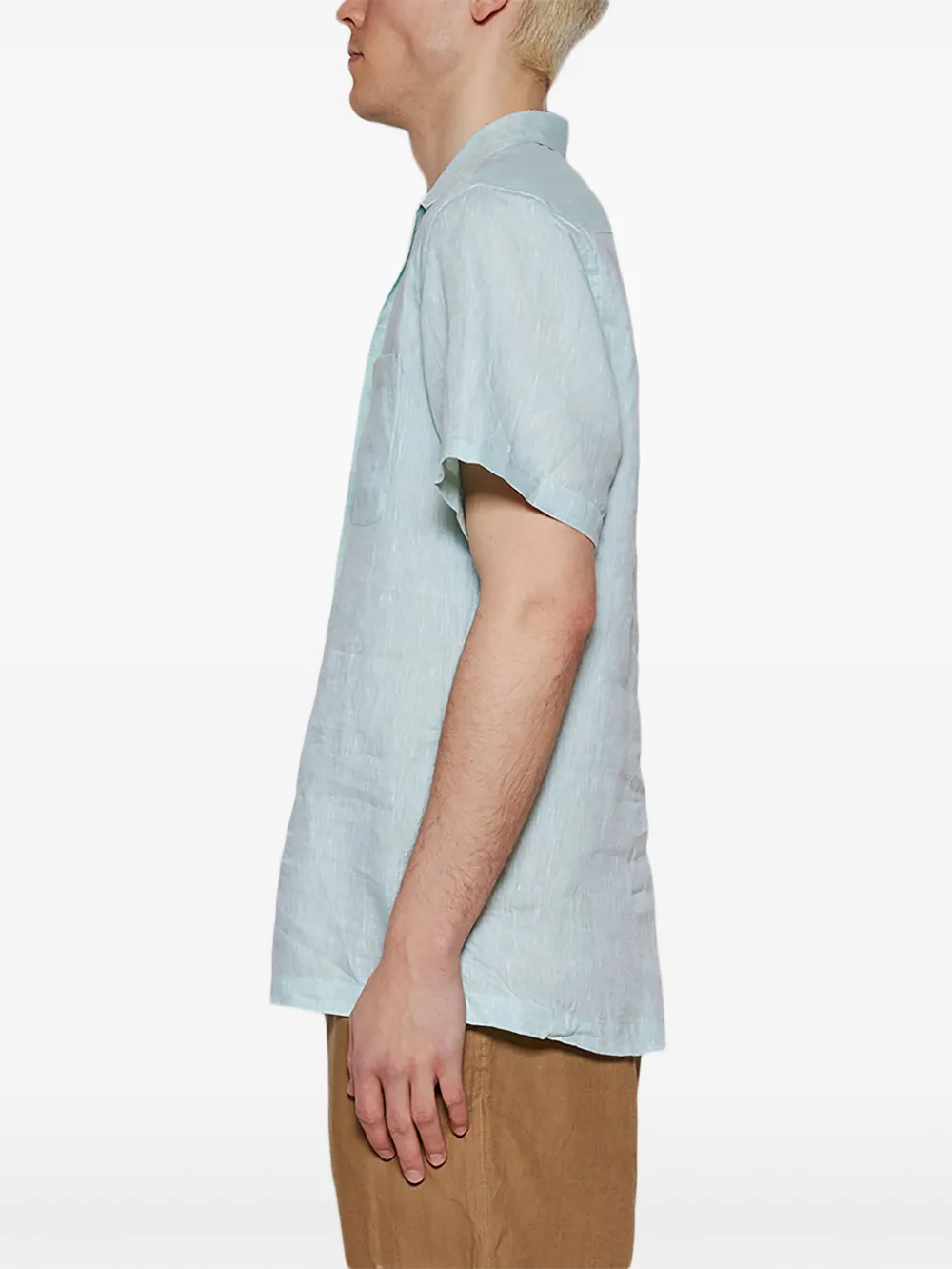 Loro Piana Tindaro semi-doorzichtig overhemd Blauw