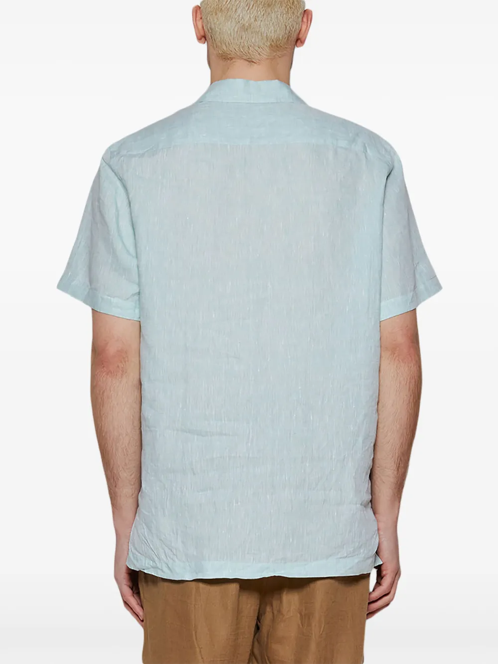 Loro Piana Tindaro semi-doorzichtig overhemd Blauw