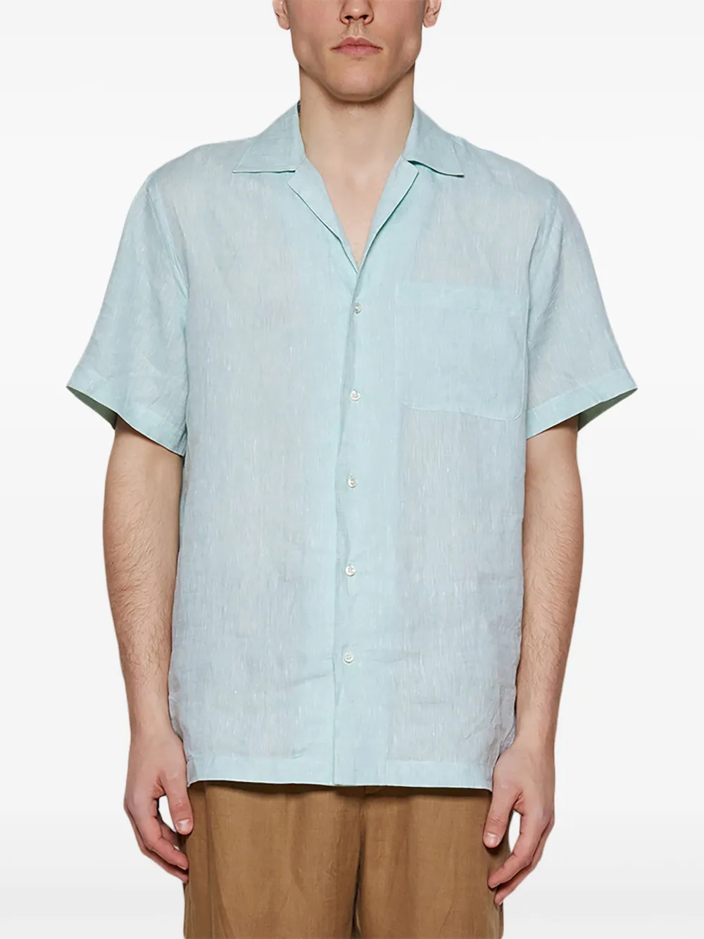 Loro Piana Tindaro semi-doorzichtig overhemd Blauw
