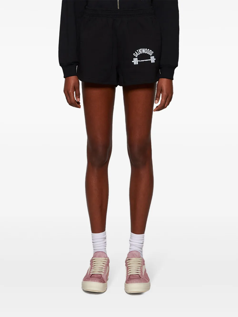 Saintwoods Joggingshorts Mit Logo-print In Black