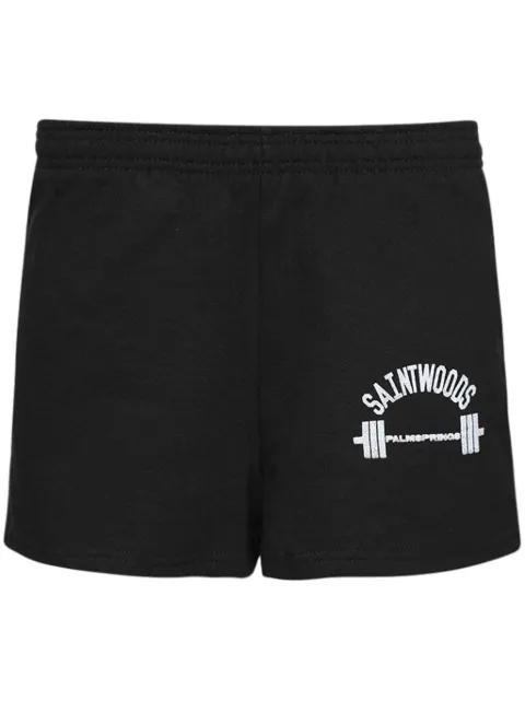 Saintwoods shorts deportivos con logo estampado