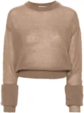 Coperni extra-long-sleeve jumper - Brown