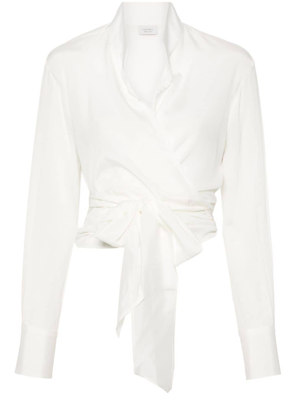 wrap-design blouse