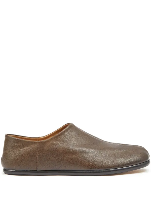 Maison Margiela Tabi レザーローファー | ブラウン | FARFETCH JP