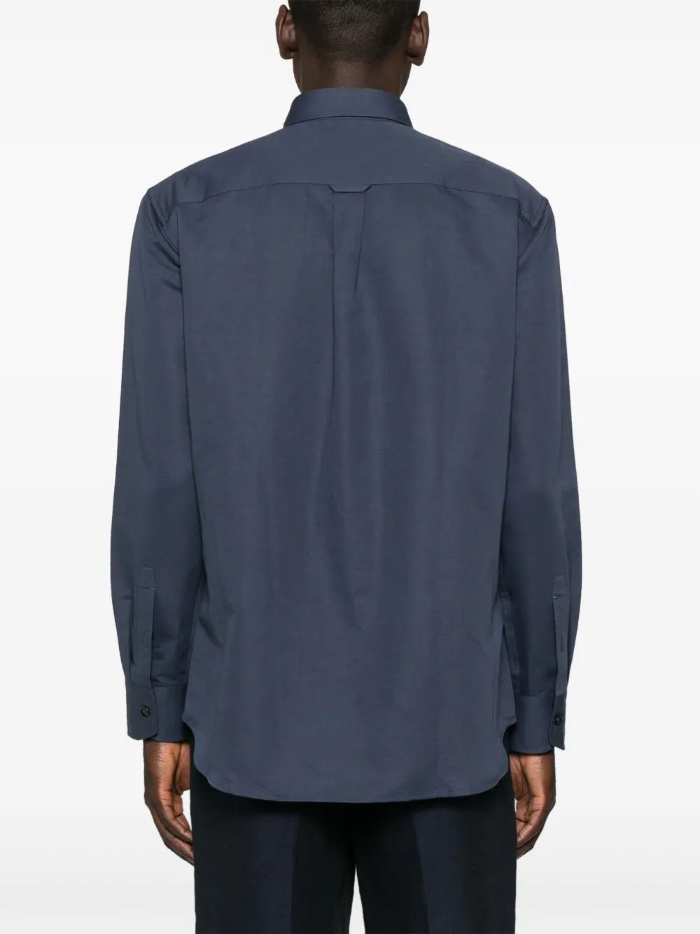 Brioni Overhemd van katoen-linnenblend Blauw