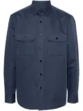 Brioni long-sleeve cotton-linen blend shirt - Blue