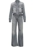 PINKO bootcut denim jumpsuit - Grey