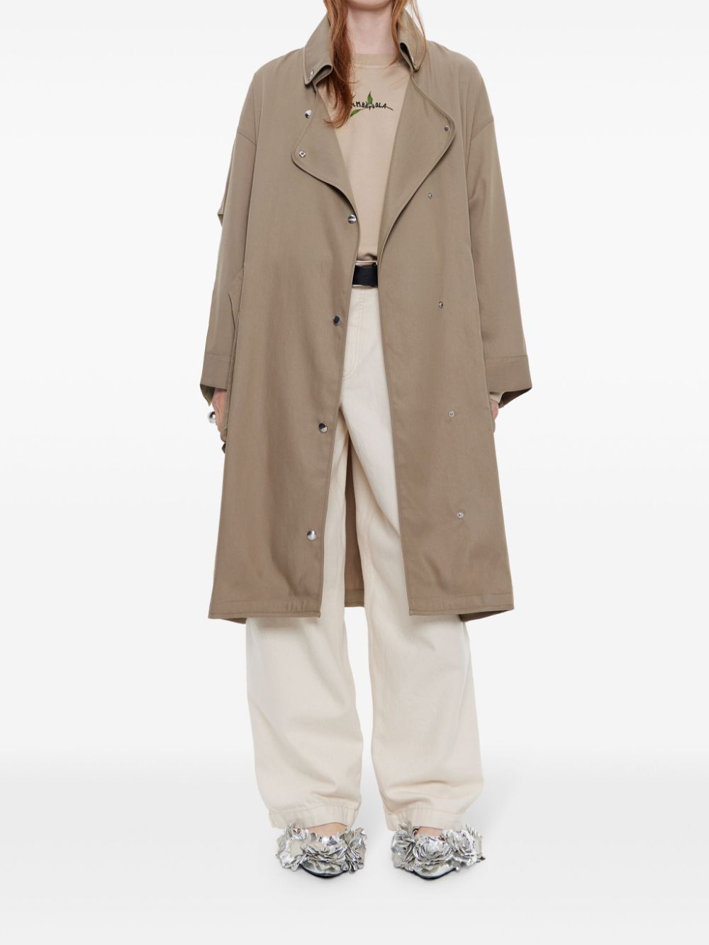 Bimba y Lola Fluid trenchcoat - Beige