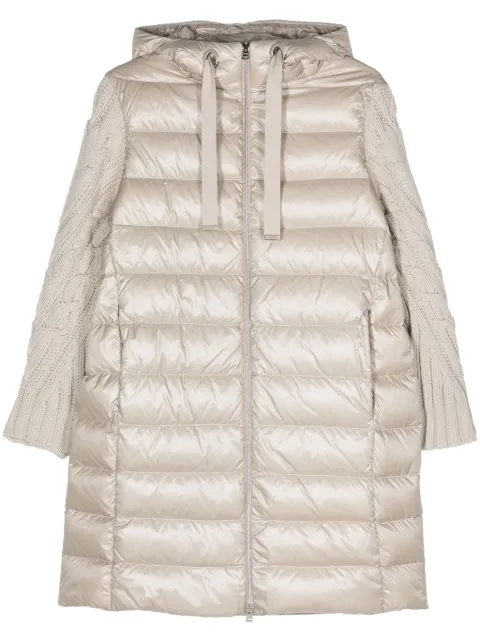 Herno knit-sleeves padded coat