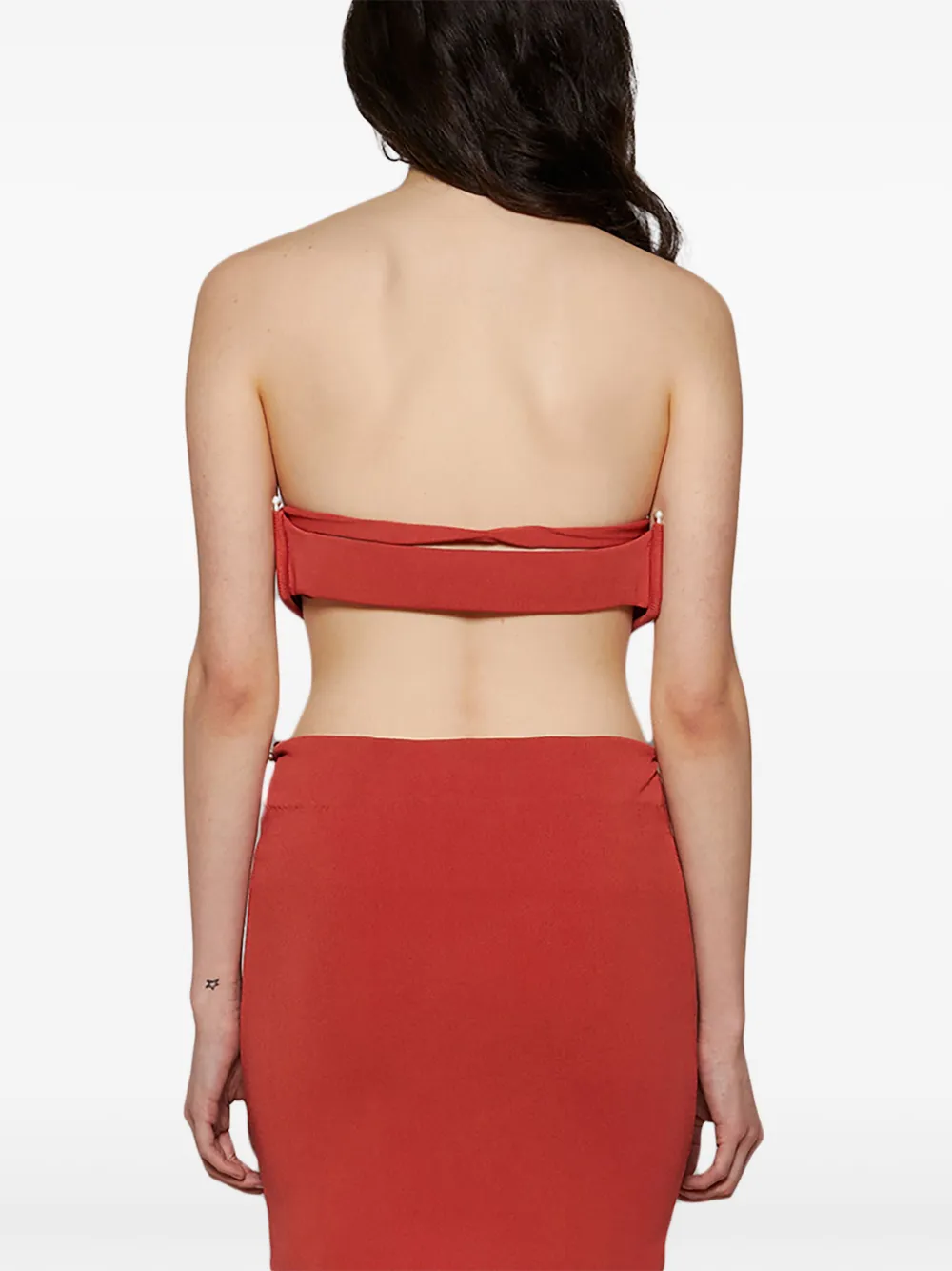 Christopher Esber Bustier met speer Rood