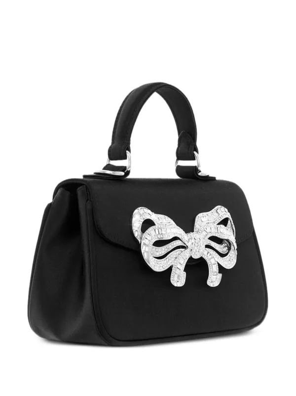 Judith Leiber ブラック パーティーバッグ Judith Leiber Black Fullbead Bow Top Handle